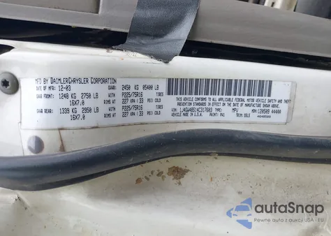 2004 Jeep Grand Cherokee Laredo из США, поврежденный, VIN 1J4GW48S14C317603